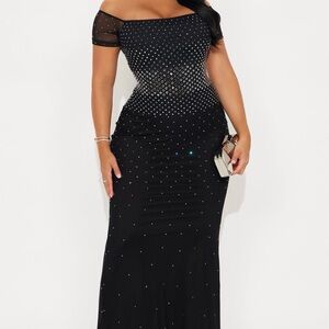 Elegant Black Off-Shoulder Dress